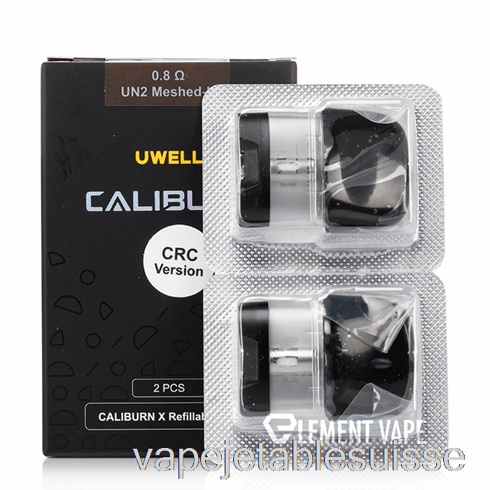 Vape Suisse Uwell Caliburn X Dosettes De Remplacement Dosette De 3 Ml + Bobine De 0,8 Ohm